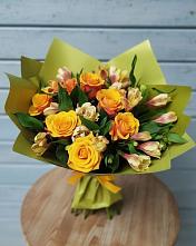 Букет цветов из:  Альстромерии и Розы в Калитвенской