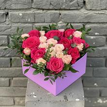 Цветочная композиция из Розы в коробке в Калитвенской