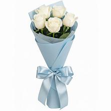 Букет 5 Белых роз Проуд в Калитвенской