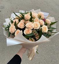 Букет Кремовые розы Латте в Калитвенской