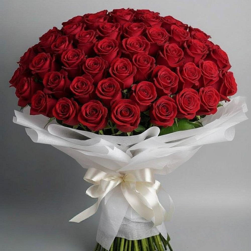 Букет 101 Красная роза Блэк Мэджик в Калитвенской