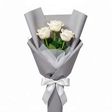 Букет 3 белые розы в Калитвенской Букет 3 белые розы в Калитвенской