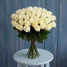 Букет 51 Белая роза Эдлесс Лав в Калитвенской