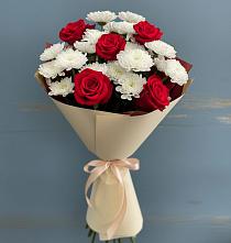 Букет цветов из:  Розы и Хризантемы в Калитвенской