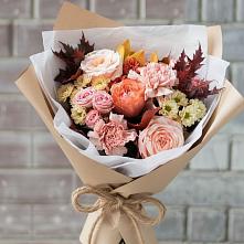 Букет цветов из:  Гвоздики, Хризантемы и Розы в Калитвенской