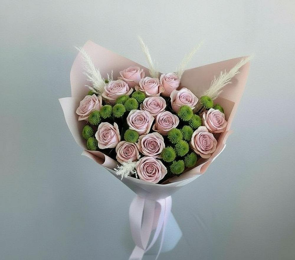 Букет цветов из: Розы и Хризантемы в Калитвенской