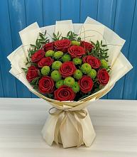 Букет цветов из:  Розы и Хризантемы в Калитвенской