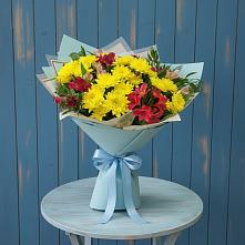 Букет цветов из:  Альстромерии и Хризантемы в Калитвенской