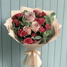 Букет цветов из:  Гвоздики и Розы в Калитвенской