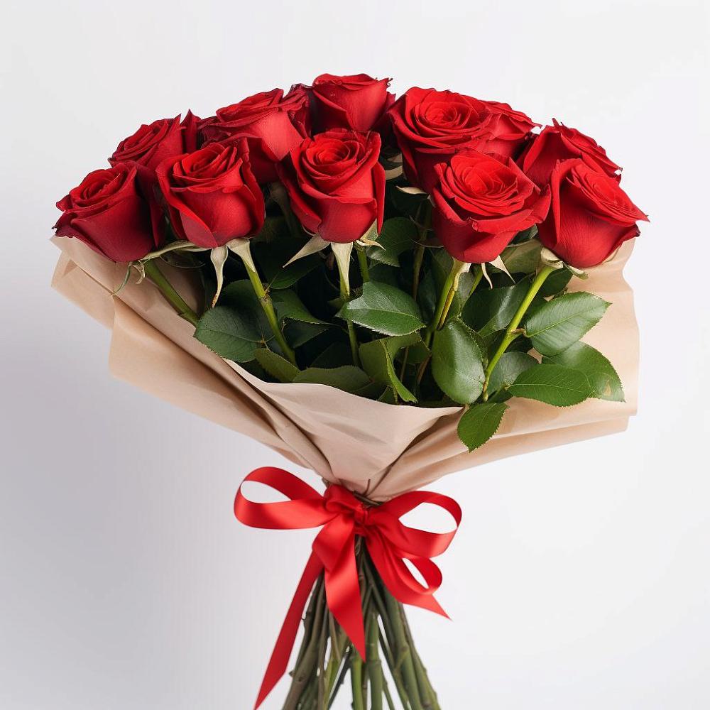 Букет 11 Красных роз Эдлесс Лав в Калитвенской