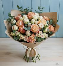 Букет цветов из:  Альстромерии и Розы #REPLACE_PRED# Калитвенской